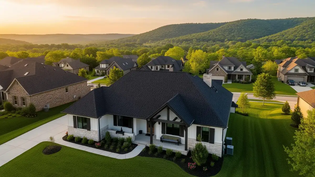 Residential roof replacement by Pinnacle Roofing & Construction in Northwest Arkansas